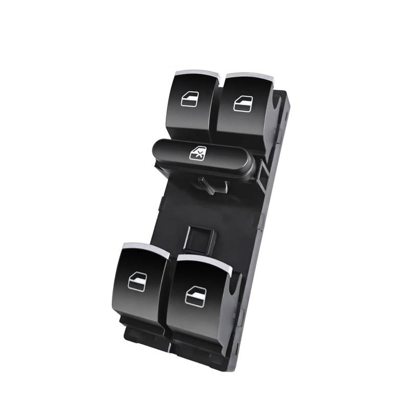 Fensterheberschalter Für Seat Für Leon Für MK2 2005 2006 2007 2008 2009 2010 2011 2012 5ND959857 Power Fenster Master Switch Control Button Fensterheber Schalter(Chrome) von PYBYCEGNZK