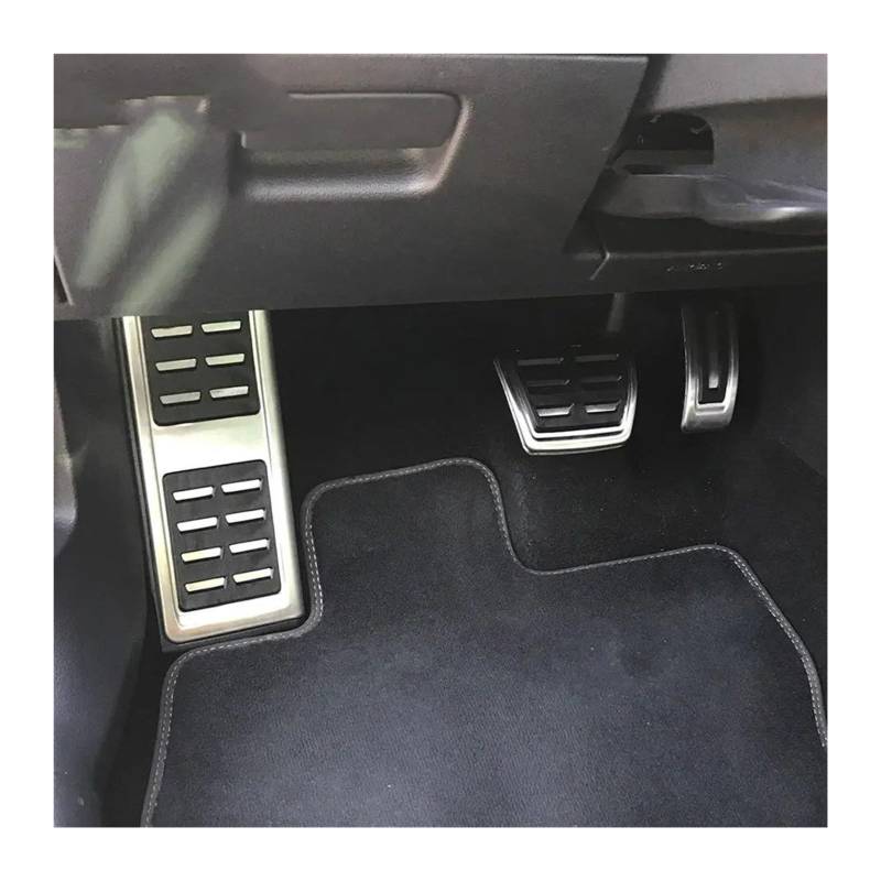 Fußstütze Bremse Für A3 8V 2013 2014 2015 2016 2017 2018 2019 2020 2021 Edelstahl Gas Bremse Fußstütze Pedal Schutz Abdeckung Auto Pedale Pedalkappen Abdeckung(at with Rest) von PYBYCEGNZK