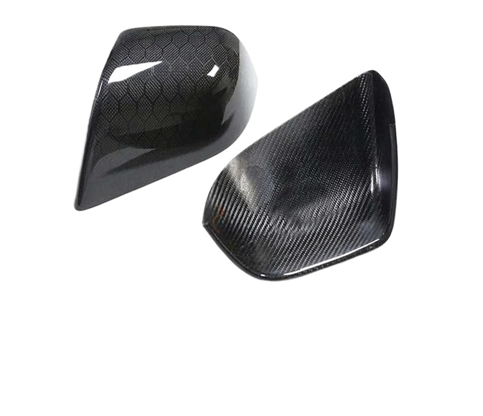 SeitenspiegelAbdeckungen Für Tesla Für Modell 3 Carbon Faser Rückspiegel Shell Cover Zufällig Schmieden Licht Matte Waben Hinzufügen Auf 2PCS Auto Spiegelkappen(Honeycomb) von PYBYCEGNZK