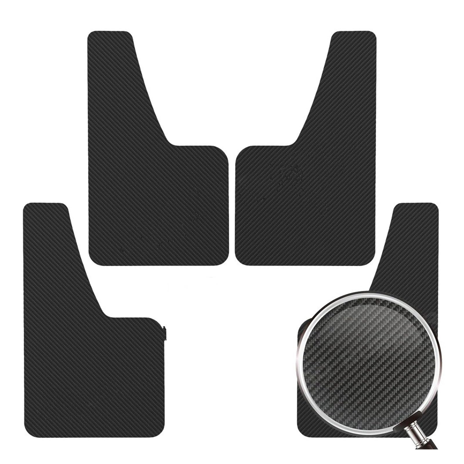 Stück Schmutzfänger Mud Flaps Für Universal Schmutzfänger Spritzschutz Schmutzfänger Kotflügel Carbonfaser-Effekt Vorne Und Hinten Set Für Auto Limousine Sportwagen Schlammklappe Spritzschutz(4Black) Stück Schmutzfänger Mud Flaps Für Universal Schmutzfänger Spritzschutz Schmutzfänger Kotflügel Carbonfaser-Effekt Vorne Und Hinten Set Für Auto Limousine Sportwagen Schlammklappe Spritzschutz(4Black) von PYBYCEGNZK