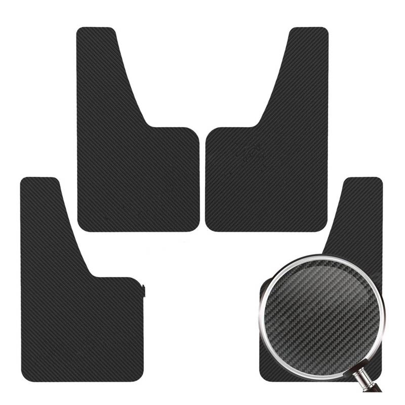 Stück Schmutzfänger Mud Flaps Für Universal Schmutzfänger Spritzschutz Schmutzfänger Kotflügel Carbonfaser-Effekt Vorne Und Hinten Set Für Auto Limousine Sportwagen Schlammklappe Spritzschutz(4Black) von PYBYCEGNZK