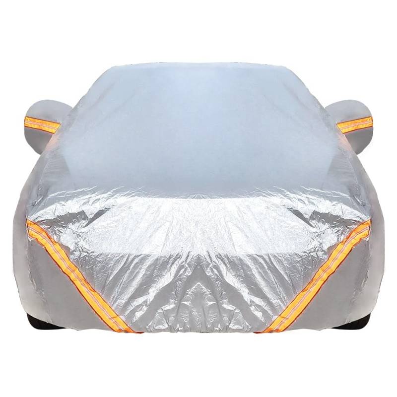 PZFC Autoabdeckung Im Freien Für BMW 5 Series E34 E39 E60 E61 F10 F11 F07| Wasserdicht Winddicht Staubdicht Kratzfest Autoplane Mit Türreißverschluss (Color : Silver, Size : F07) von PZFC