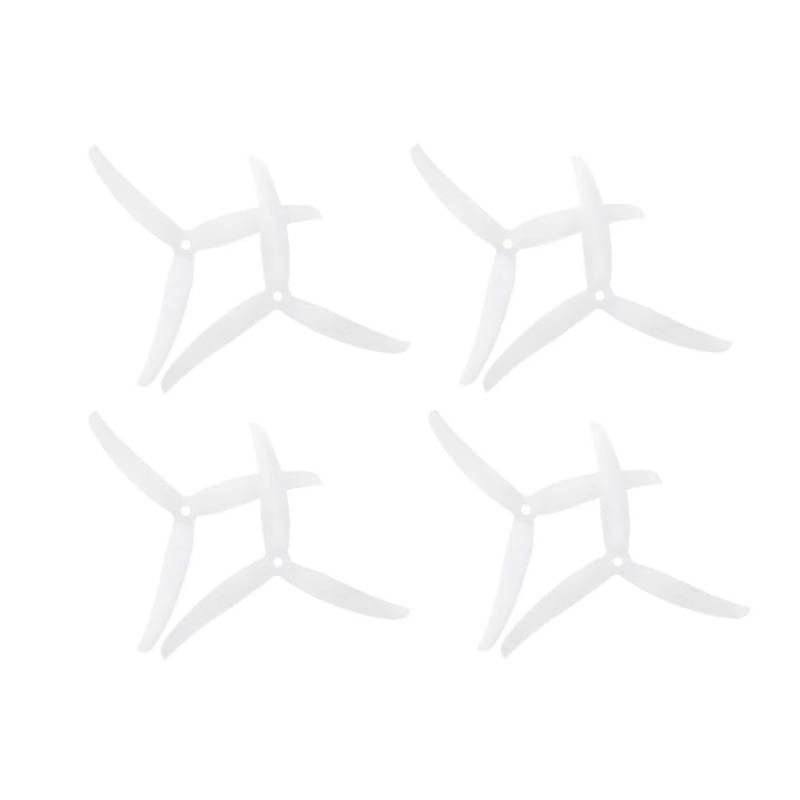 2/4 Paare Pahqprop Juicy J37 3- Propeller Kompatibel mit 5-Zoll-RC-FPV-Freestyle-Drohnen (2CW+2CCW) Polycarbonat-Teile(4Pairs White) von PZPSEQGM