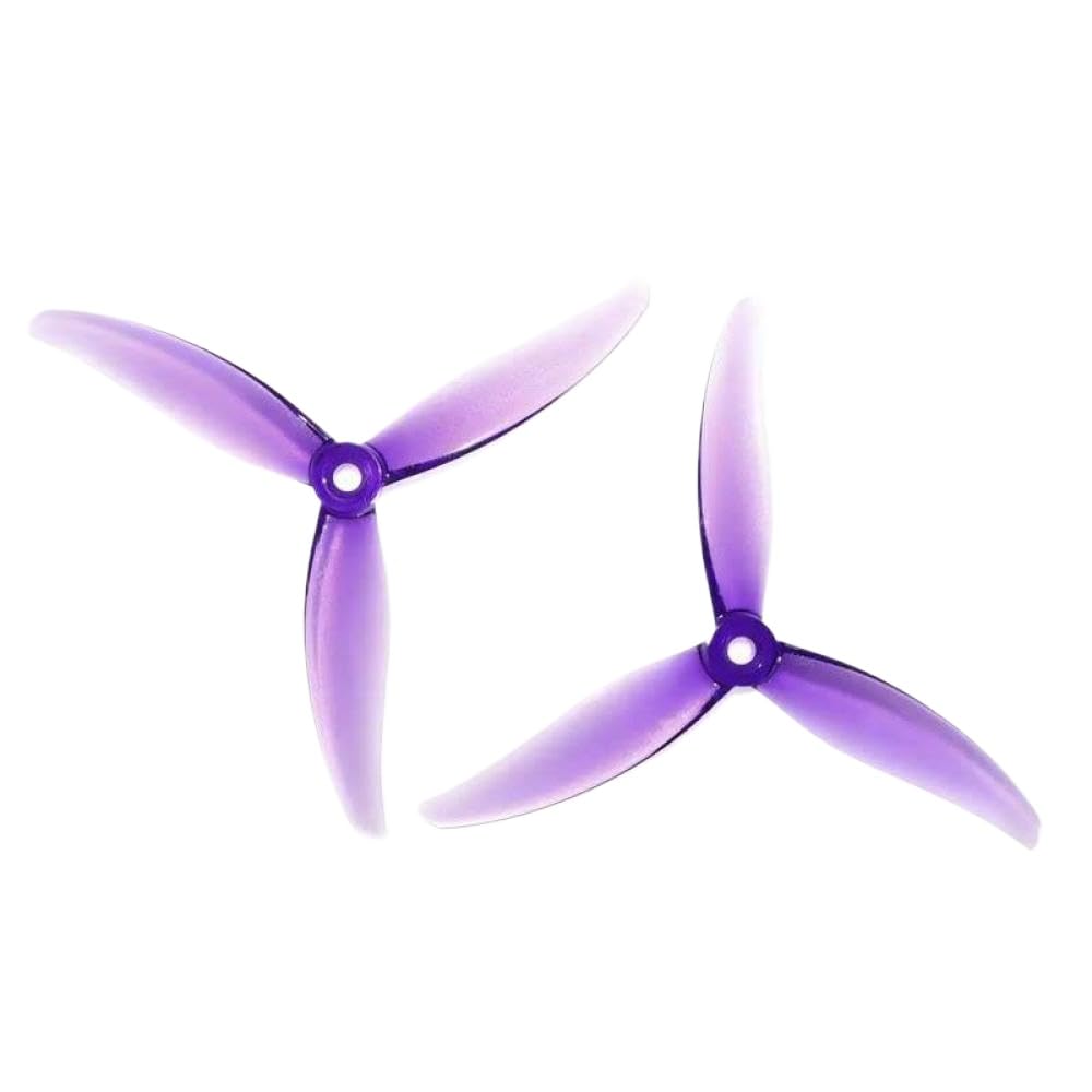 2/4pairs MCK 5.1 Zoll 5130 3-CW CCW-Propeller Kompatibel mit RC FPV Racing Freestyle 5inch Quadcopter-Drohnen(2pairs purple) von PZPSEQGM