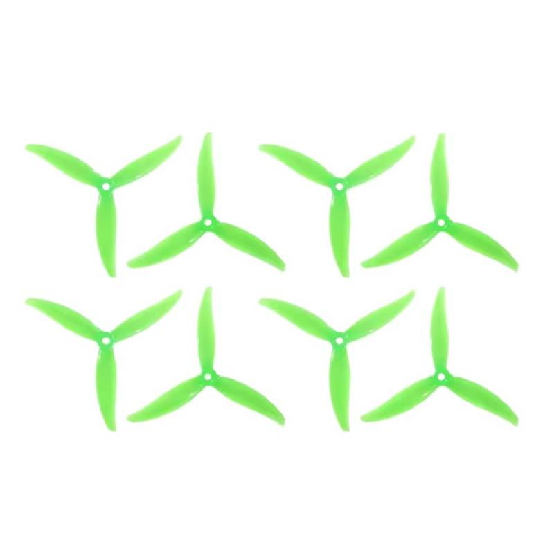 2/4pairs MCK 5.1 Zoll 5130 3-CW CCW-Propeller Kompatibel mit RC FPV Racing Freestyle 5inch Quadcopter-Drohnen(4pairs green) von PZPSEQGM