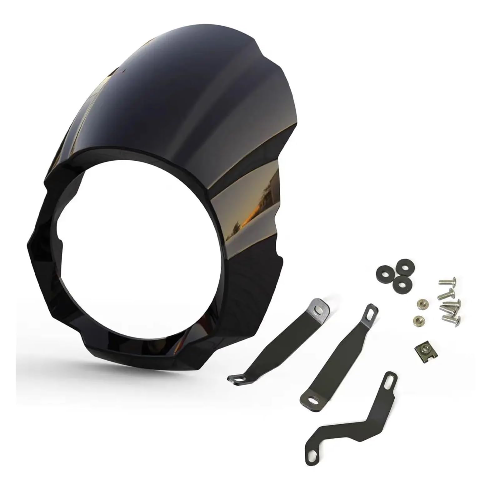 Angepasst Für Haojue TR300 Tr300 TR 300 Motorrad Runde ABS Kunststoff Bildschirm Scheinwerfer Verkleidung Windschutzscheibe Abdeckung Sieben Zoll Angepasst Für Haojue TR300 Tr300 TR 300 Motorrad Runde ABS Kunststoff Bildschirm Scheinwerfer Verkleidung Windschutzscheibe Abdeckung Sieben Zoll von PZUBGUHT