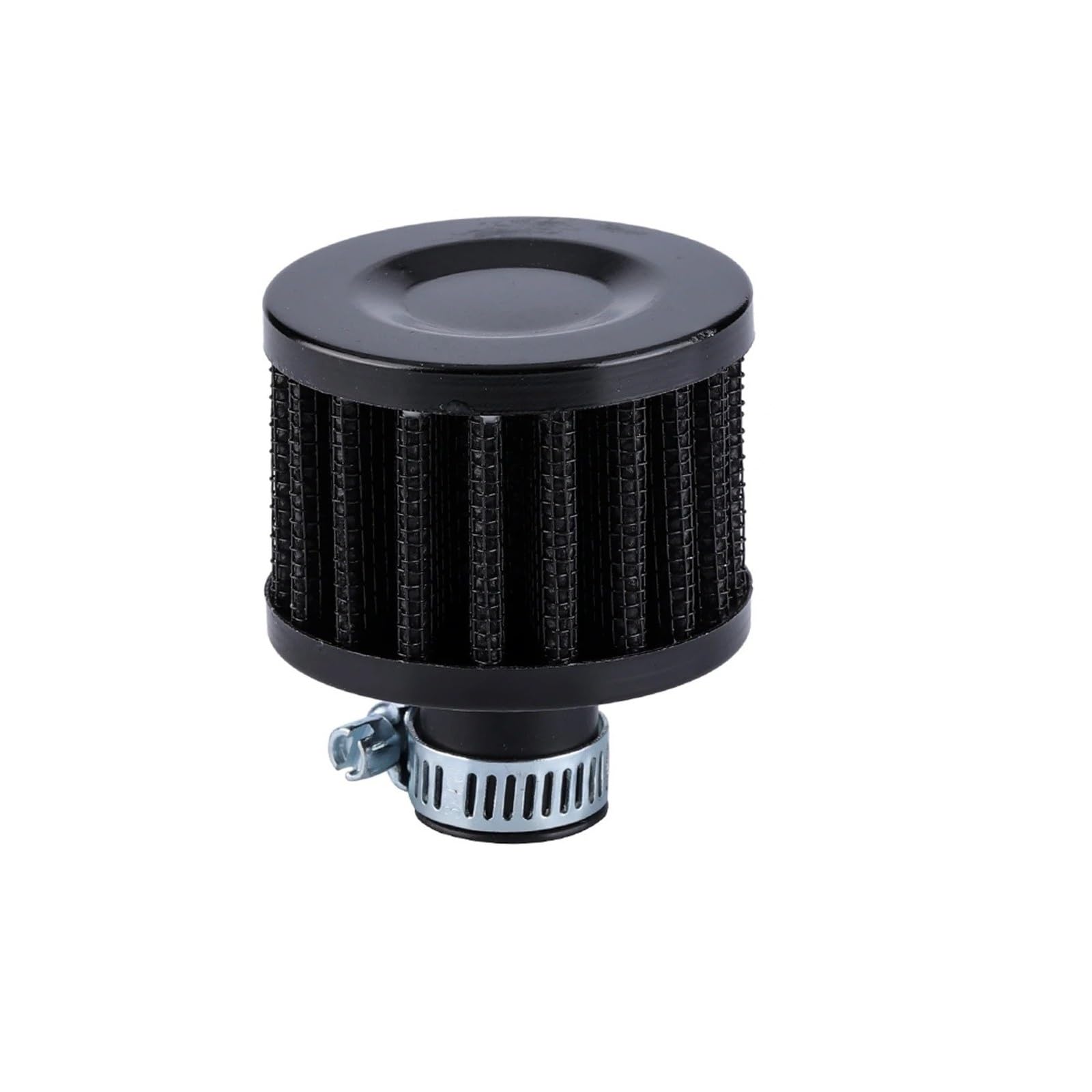 Auto Ansaugrohr 0,5 Zoll 1 Zoll Auto-Kaltluftansaugfilter Universal 12 Mm 25 Mm Sport Racing High Flow Performance Mini-Luftfilter Mit Klemme Lufteinlassschlauch(12mm-Black) von PaCsci
