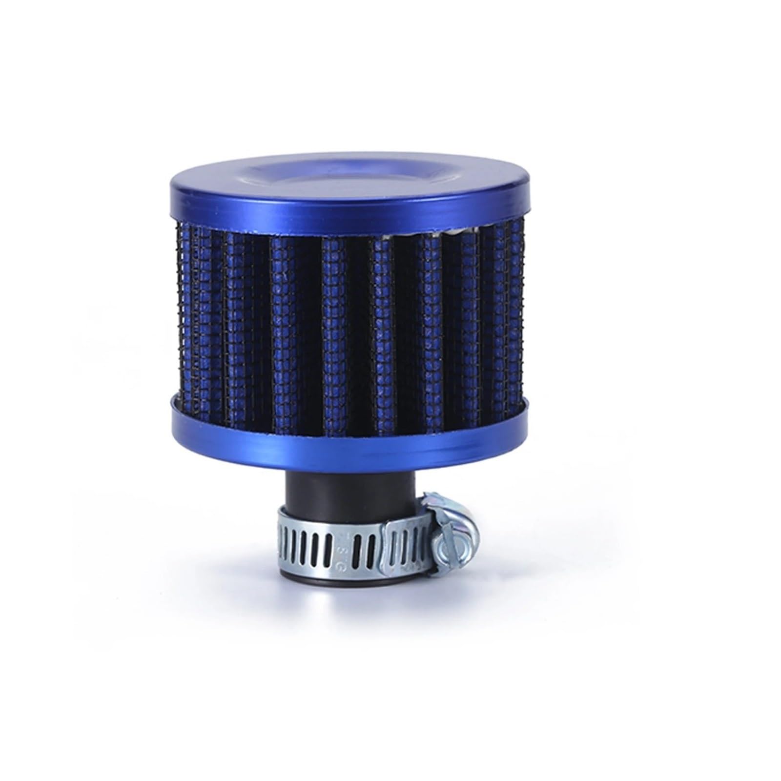 Auto Ansaugrohr 0,5 Zoll 1 Zoll Auto-Kaltluftansaugfilter Universal 12 Mm 25 Mm Sport Racing High Flow Performance Mini-Luftfilter Mit Klemme Lufteinlassschlauch(12mm-Blue) von PaCsci