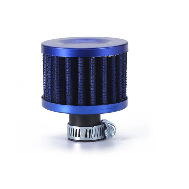 Auto Ansaugrohr 0,5 Zoll 1 Zoll Auto-Kaltluftansaugfilter Universal 12 Mm 25 Mm Sport Racing High Flow Performance Mini-Luftfilter Mit Klemme Lufteinlassschlauch(12mm-Blue) von PaCsci