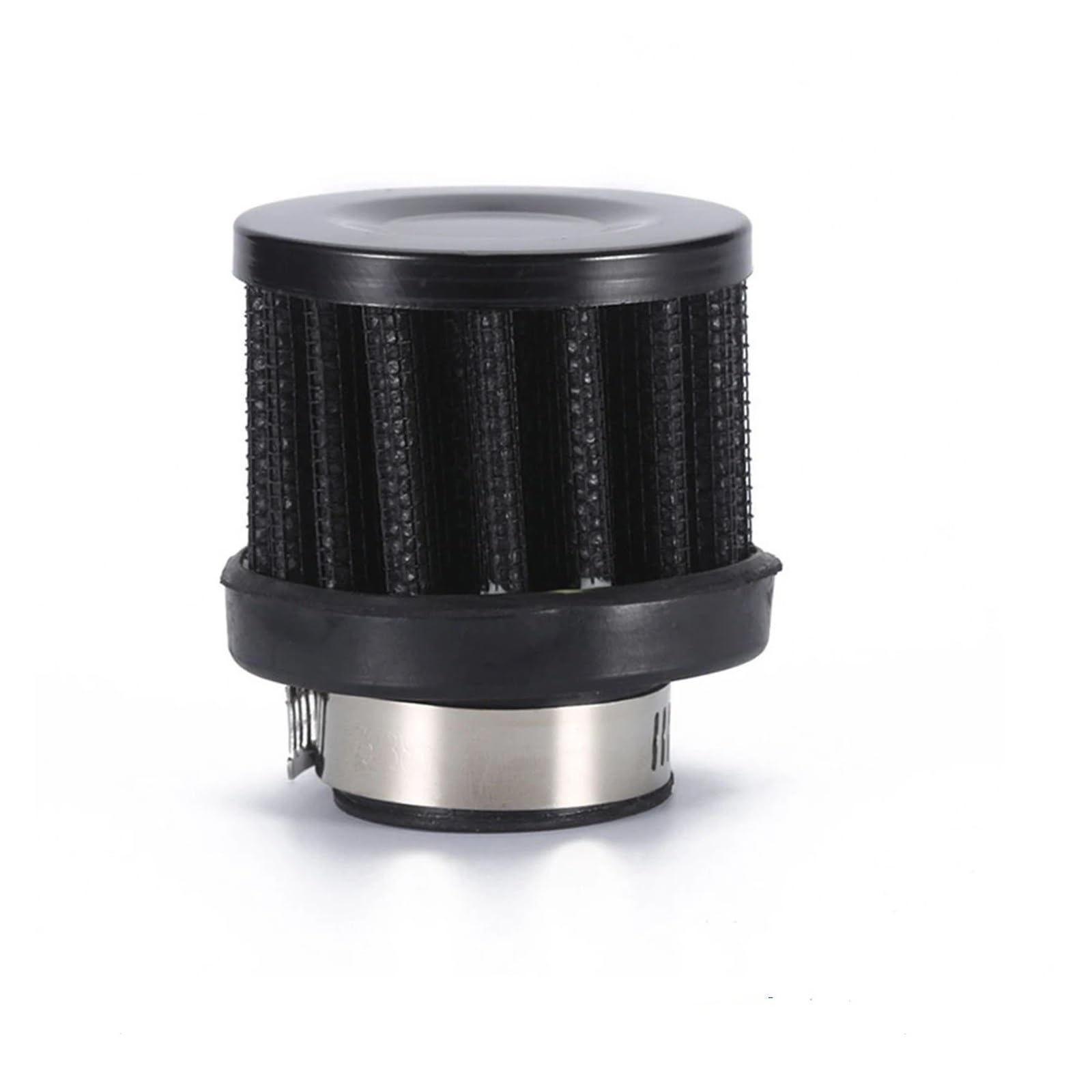 Auto Ansaugrohr 0,5 Zoll 1 Zoll Auto-Kaltluftansaugfilter Universal 12 Mm 25 Mm Sport Racing High Flow Performance Mini-Luftfilter Mit Klemme Lufteinlassschlauch(25mm-Black) von PaCsci