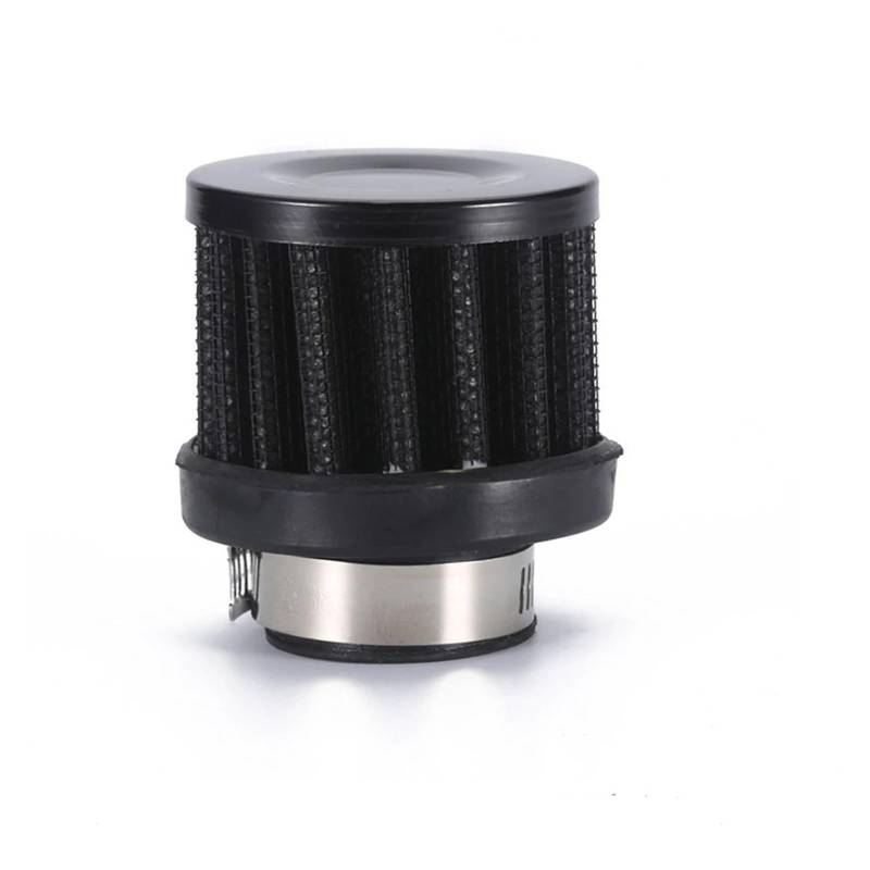 Auto Ansaugrohr 0,5 Zoll 1 Zoll Auto-Kaltluftansaugfilter Universal 12 Mm 25 Mm Sport Racing High Flow Performance Mini-Luftfilter Mit Klemme Lufteinlassschlauch(25mm-Black) von PaCsci