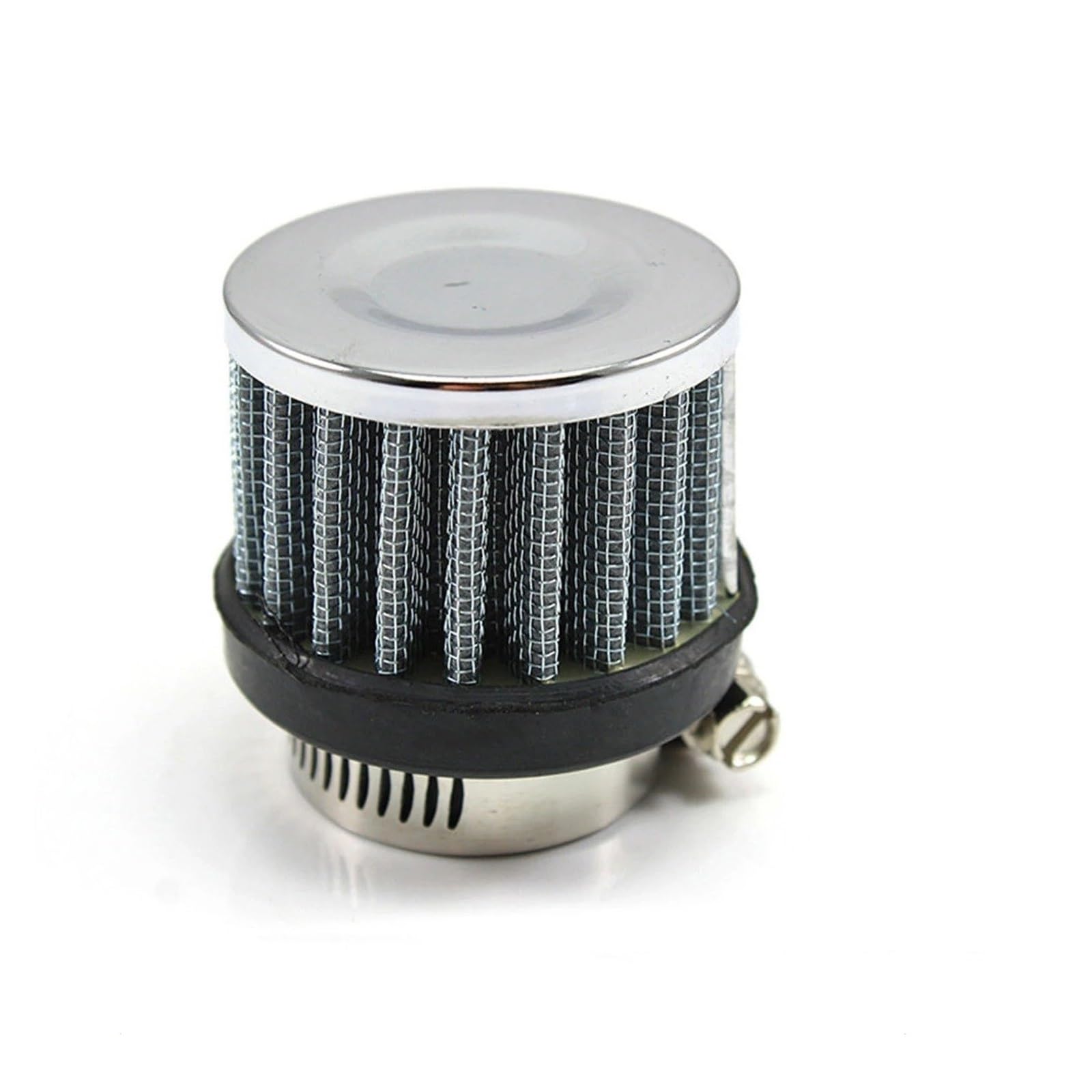 Auto Ansaugrohr 0,5 Zoll 1 Zoll Auto-Kaltluftansaugfilter Universal 12 Mm 25 Mm Sport Racing High Flow Performance Mini-Luftfilter Mit Klemme Lufteinlassschlauch(25mm-Sliver) von PaCsci