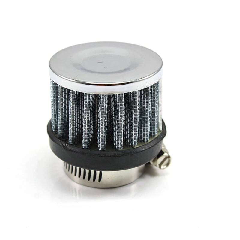 Auto Ansaugrohr 0,5 Zoll 1 Zoll Auto-Kaltluftansaugfilter Universal 12 Mm 25 Mm Sport Racing High Flow Performance Mini-Luftfilter Mit Klemme Lufteinlassschlauch(25mm-Sliver) von PaCsci