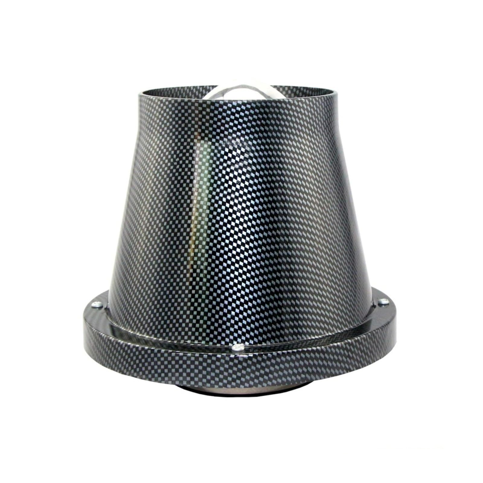 Auto Ansaugrohr 3 Zoll High Flow Kaltluftansaugfilter Universal Racing 76 Mm Auto Performance Sport Kegel Luftfilter Mit Klemmzubehör Lufteinlassschlauch(Carbon) von PaCsci