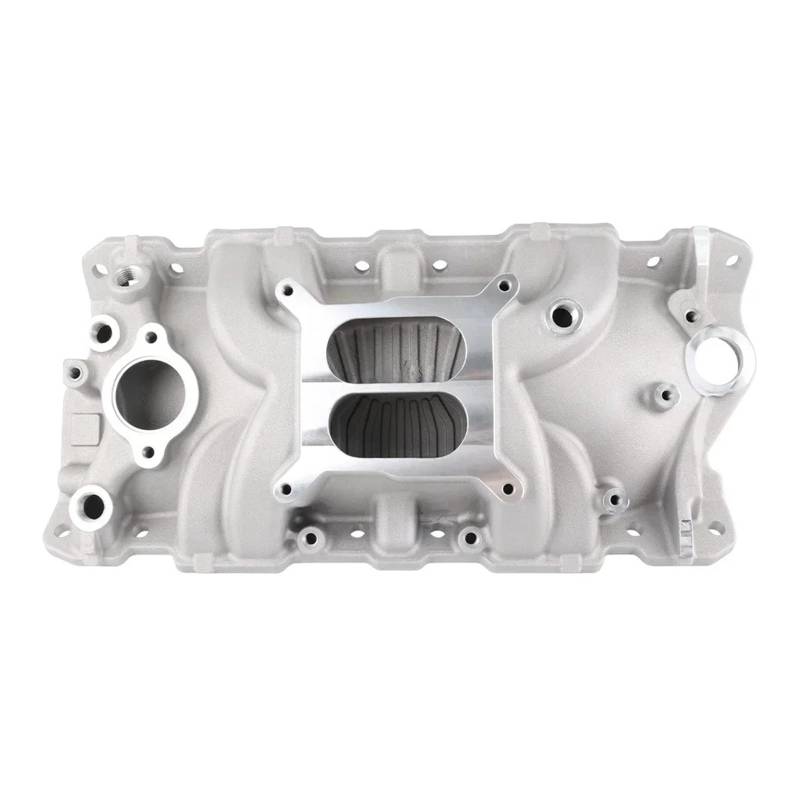 Auto Ansaugrohr Für Chevy 283 305 327 350 400 Dual Plane SB SBC 1955-1986 Air Intake System Teile Kleine Block Ansaugkrümmer Silber Aluminium Lufteinlassschlauch von PaCsci