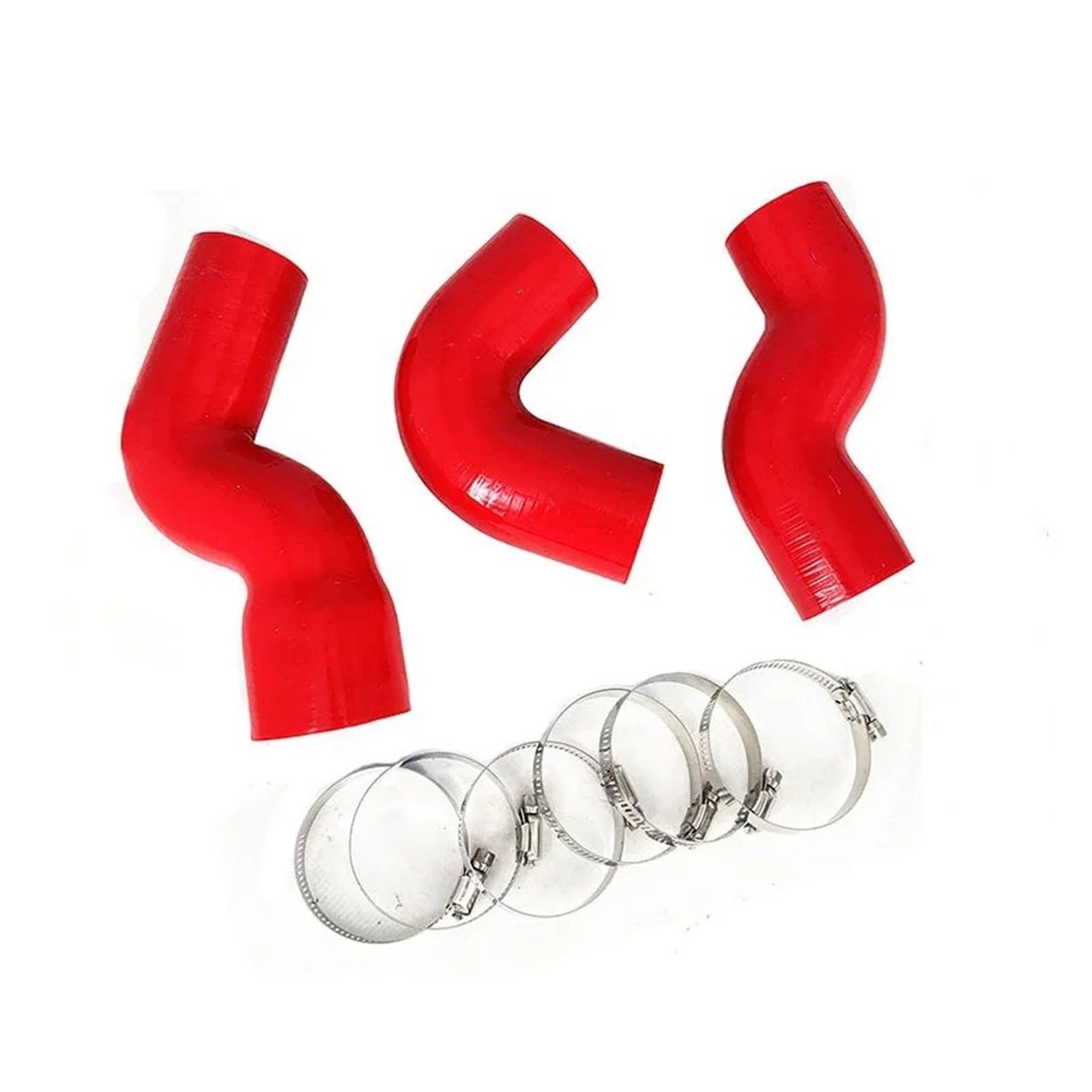 Auto Ansaugrohr Für Land Für Rover Für Discovery II 2 TD5 Silikon Turbo Inter Schläuche Kit Rohre Piping Lufteinlassschlauch(K8-288 RED) von PaCsci
