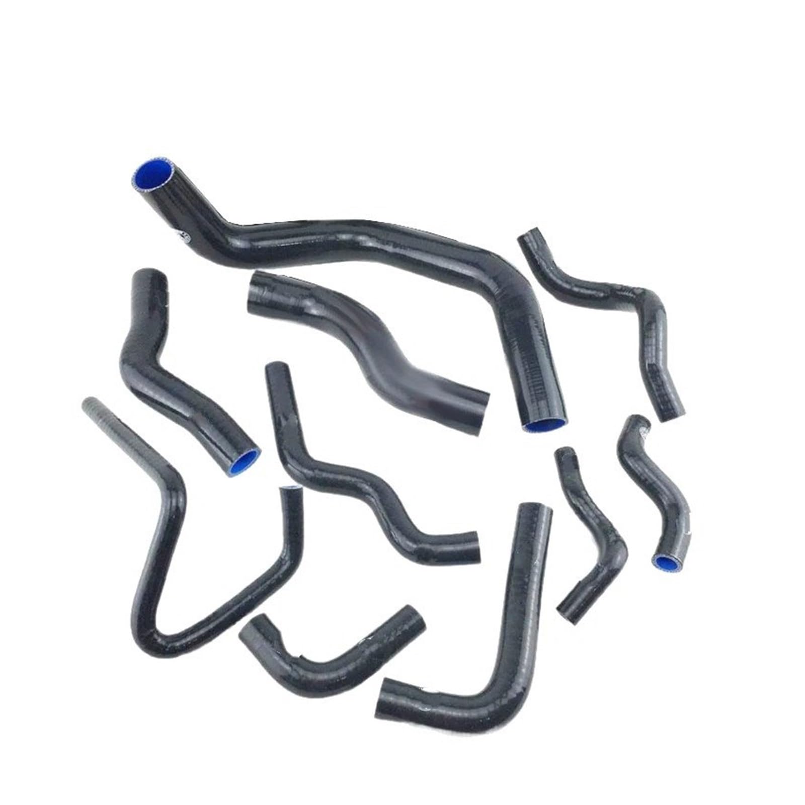 Auto Ansaugrohr Für Nissan Für Silvia Für 200SX Für 240SX S13 S14 S15 SR20DET (10PCS) Silikon Kühler Schlauch Kit Lufteinlassschlauch(K8-122-123 Black) von PaCsci