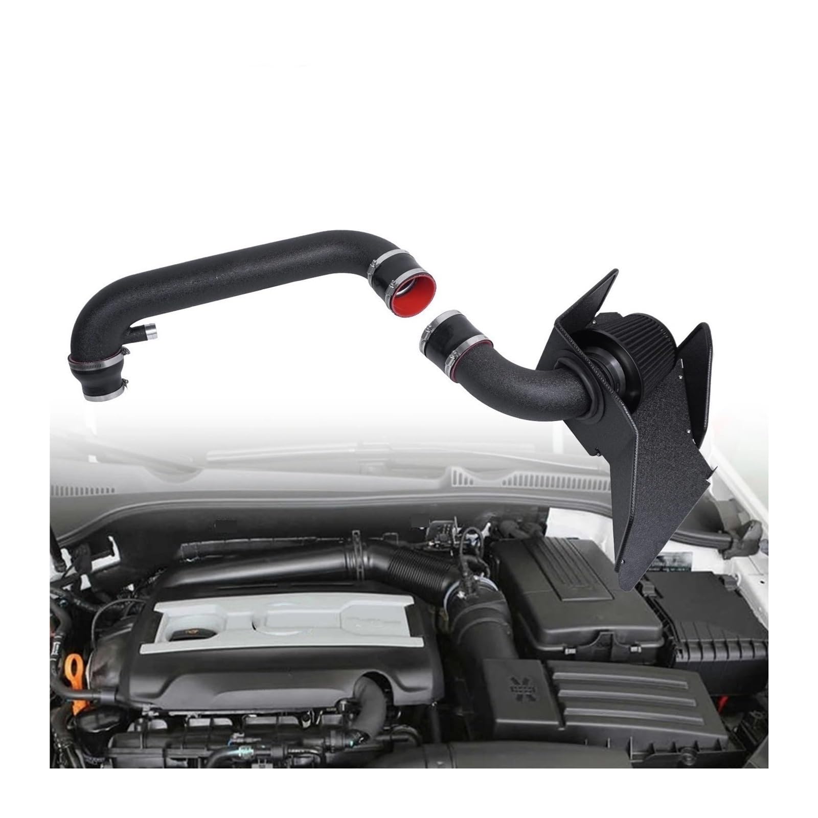 Auto Ansaugrohr Für Seat Für Alhambra Für Altea XL Für Leon Für Toledo III 1.4L 1.6L 1.8L 1.9L 2.0L Auto-Kaltluftansaugkit Lufteinlassschlauch(B) von PaCsci