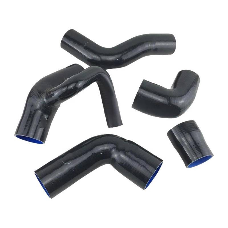 Auto Ansaugrohr Für Volvo Für 850 T-5/T-5R 1993-1997 S70/V70 T5 2.3L (5PCS) Silikon Boost Turbo Schlauch Kit Lufteinlassschlauch(K8-157 Black) von PaCsci