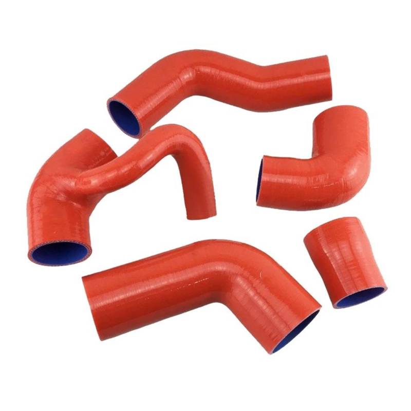 Auto Ansaugrohr Für Volvo Für 850 T-5/T-5R 1993-1997 S70/V70 T5 2.3L (5PCS) Silikon Boost Turbo Schlauch Kit Lufteinlassschlauch(K8-157 RED) von PaCsci