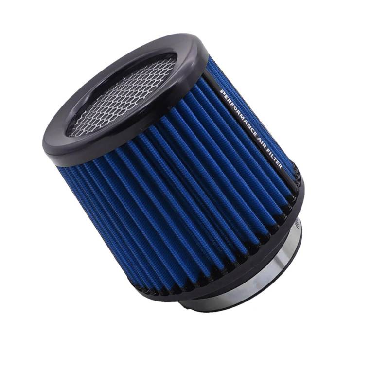 Auto Ansaugrohr High Flow Sport-Luftfilter 2,5 3" 3,5 4 Zoll Universal Für Lufteinlass 63 Mm 76 Mm 80 Mm 89 Mm 101 Mm Rennwagen-Kaltluftansaugfilter Lufteinlassschlauch(63mm-Blue) von PaCsci