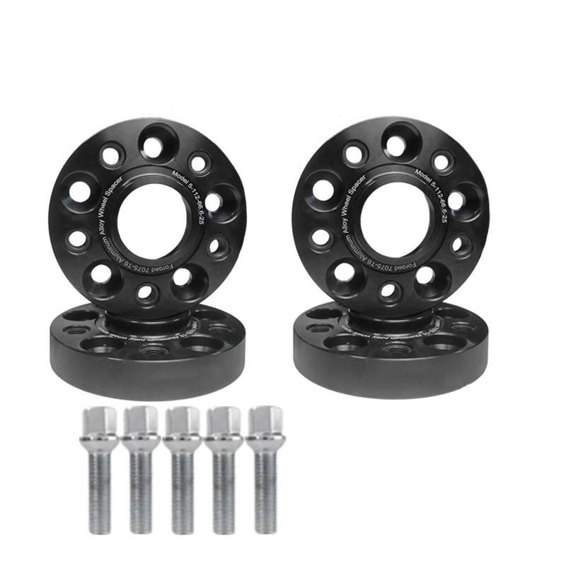 Wheel Spacers Hinten Für Benz 4 Stücke Rad Spacer Adapter Erweiterung 5x112 Hubcentric 66.6 M14X 1.5 Mutter Aluminium Auto Separadores Zubehör Spurverbreiterung(4pcs Spacer 25mm) von PaCsci