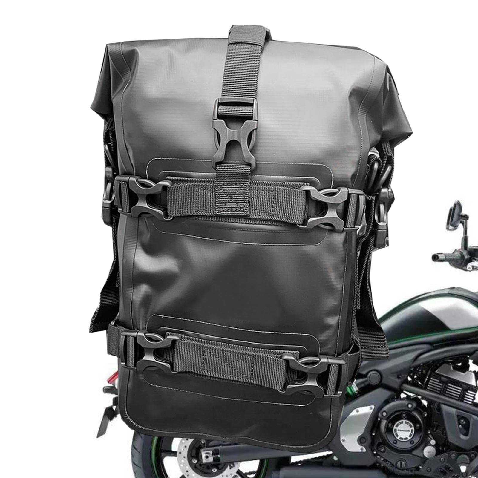 Pacienjo Satteltaschen für Motorräder, kleine Motorradtasche | Rückenlehnentasche für Motorrad, wasserdicht, Schutztasche mit verstellbarem Gurt, Aufbewahrungstasche von Pacienjo