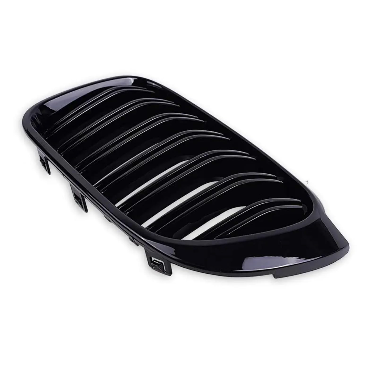 M-Style-Auto-Frontnierengitter, Dual-Line-Grillabdeckung, glänzend schwarz, kompatibel mit BMW X3 X4 F25 F26 2014 2015 2016 2017 von Pacum