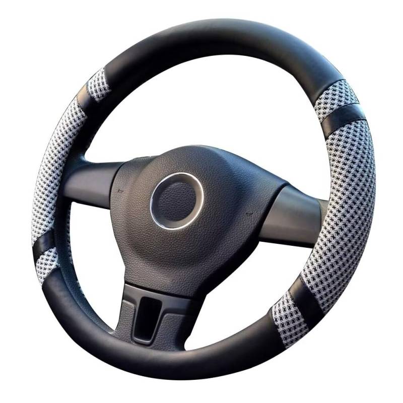 Pahajim Auto Lenkradhülle Lenkrad Abdeckung Microfiber Leder Anti Rutsch Lenkradabdeckung Breathable für LKW/Auto/Jeep/SUV, Universal 38(Grau) von Pahajim