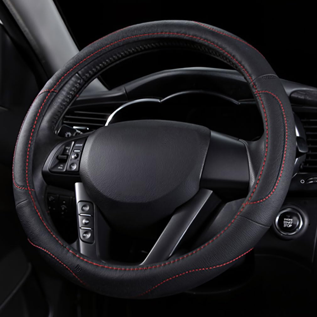 Pahajim Lenkradbezug Auto Lenkradhülle Microfiber Leder Steering Wheel Cover Universal rutschfest Lenkrad Bezug 38cm Lenkradschutz für LKW/Auto/Jeep/SUV -Schwarz Pahajim Lenkradbezug Auto Lenkradhülle Microfiber Leder Steering Wheel Cover Universal rutschfest Lenkrad Bezug 38cm Lenkradschutz für LKW/Auto/Jeep/SUV -Schwarz von Pahajim