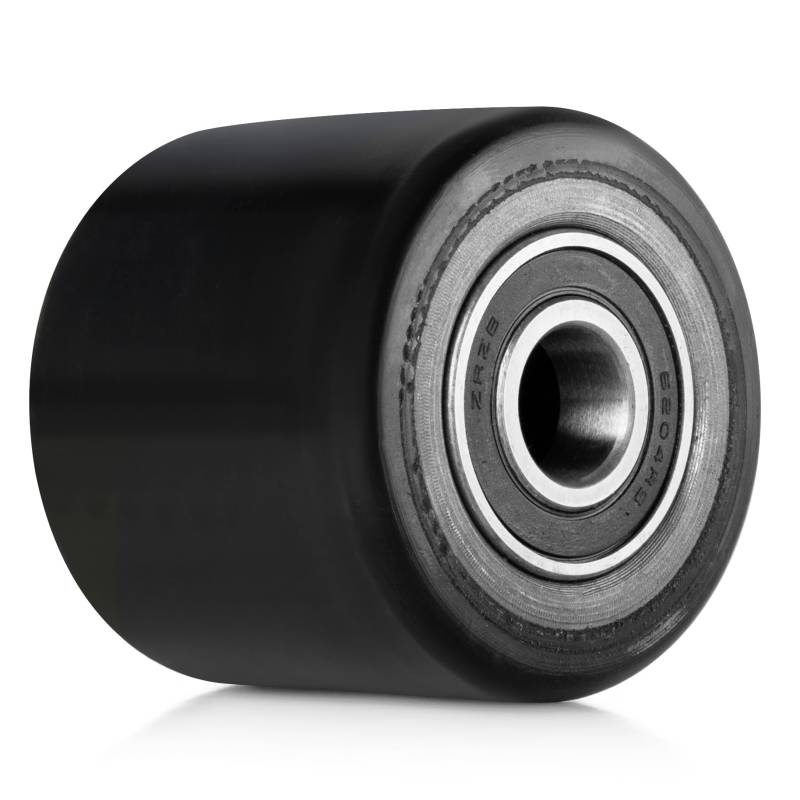 Lastrolle PU Laufrolle 80x70mm Rolle Hubwagen Gabelhubwagenrolle Hubwagenrolle Polyurethan schwarz von Pallit