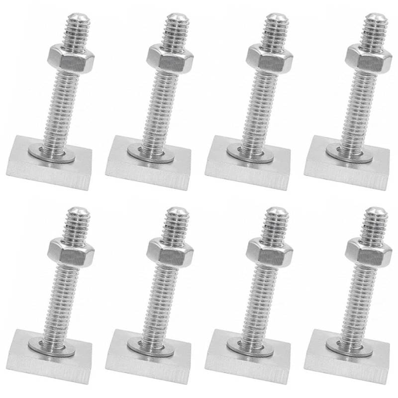 Pamtns 8 Stück T-Nut Adapter Dachbox Nutsteine Set 35 mm Nutsteine Adapter Nutensteine M6 Nutensteine Dachträger T-Nut Adapter Nutsteine Dachträger Dachbox Für Dachträger Träger M6 x 35 mm von Pamtns