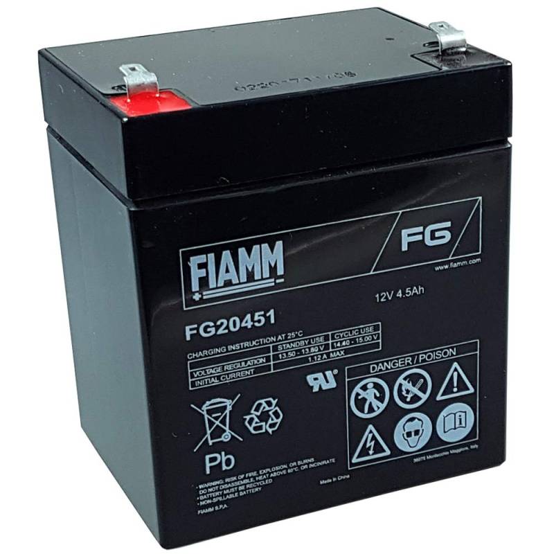 Panasonic Hückmann Fiamm Blei-Akku 112932 FG20451 Pb 12V/4,5Ah Akku 8019887382088 von Panasonic