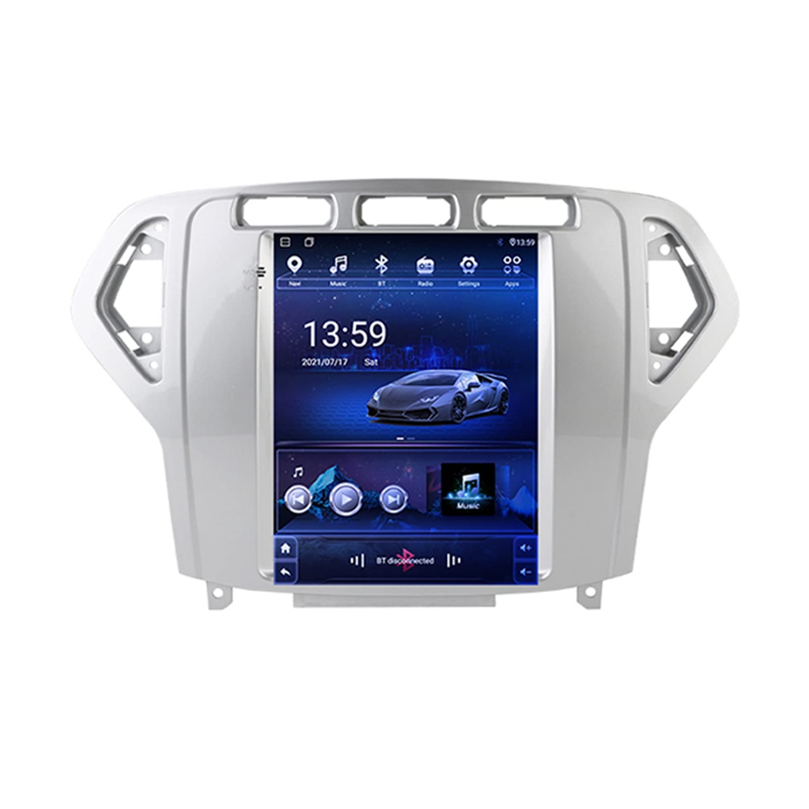 Android 10 Autoradio Stereo Kompatibel für Ford Mondeo Mk4 Galaxy A/C 2007-2010 Car Radio 9 Zoll 1080P Touchscreen Freisprecheinrichtung Doppel Din mit Bildschirm (Color : K3 1+16g) von Pandahat