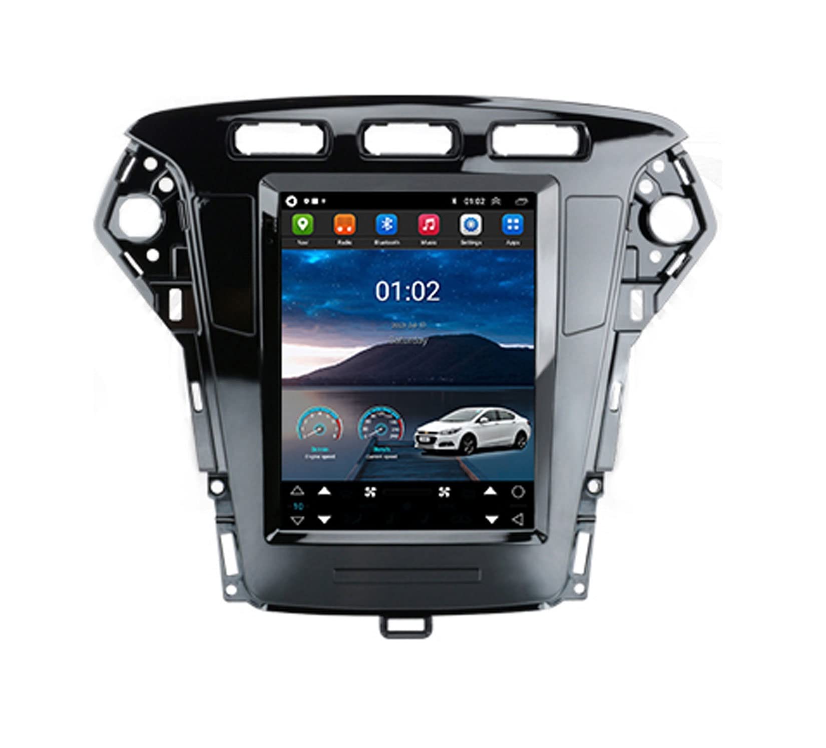 Pandahat Android 10 Autoradio Stereo Kompatibel für Ford Mondeo Mk4 2011-2013 Car Radio 9 Zoll 1080P Touchscreen Freisprecheinrichtung Doppel Din mit Bildschirm RüCkfahrkamera (Color : V1 PRO 8+256G) von Pandahat