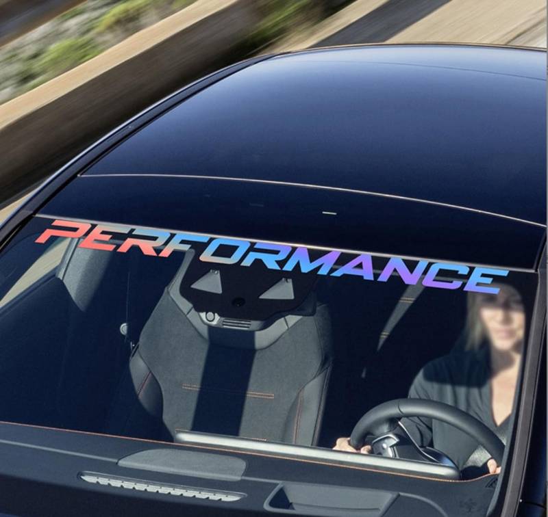 Auto Windschutzscheibe Fenster Banner Performance Vinyl Aufkleber Decals | Auto Tuning Reflexaufkleber | DIY Autodekorationsaufkleber (Bunt) von Panlouting