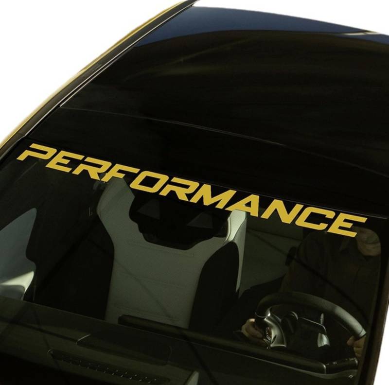 Auto Windschutzscheibe Fenster Banner Performance Vinyl Aufkleber Decals | Auto Tuning Reflexaufkleber | DIY Autodekorationsaufkleber (Gelb) von Panlouting