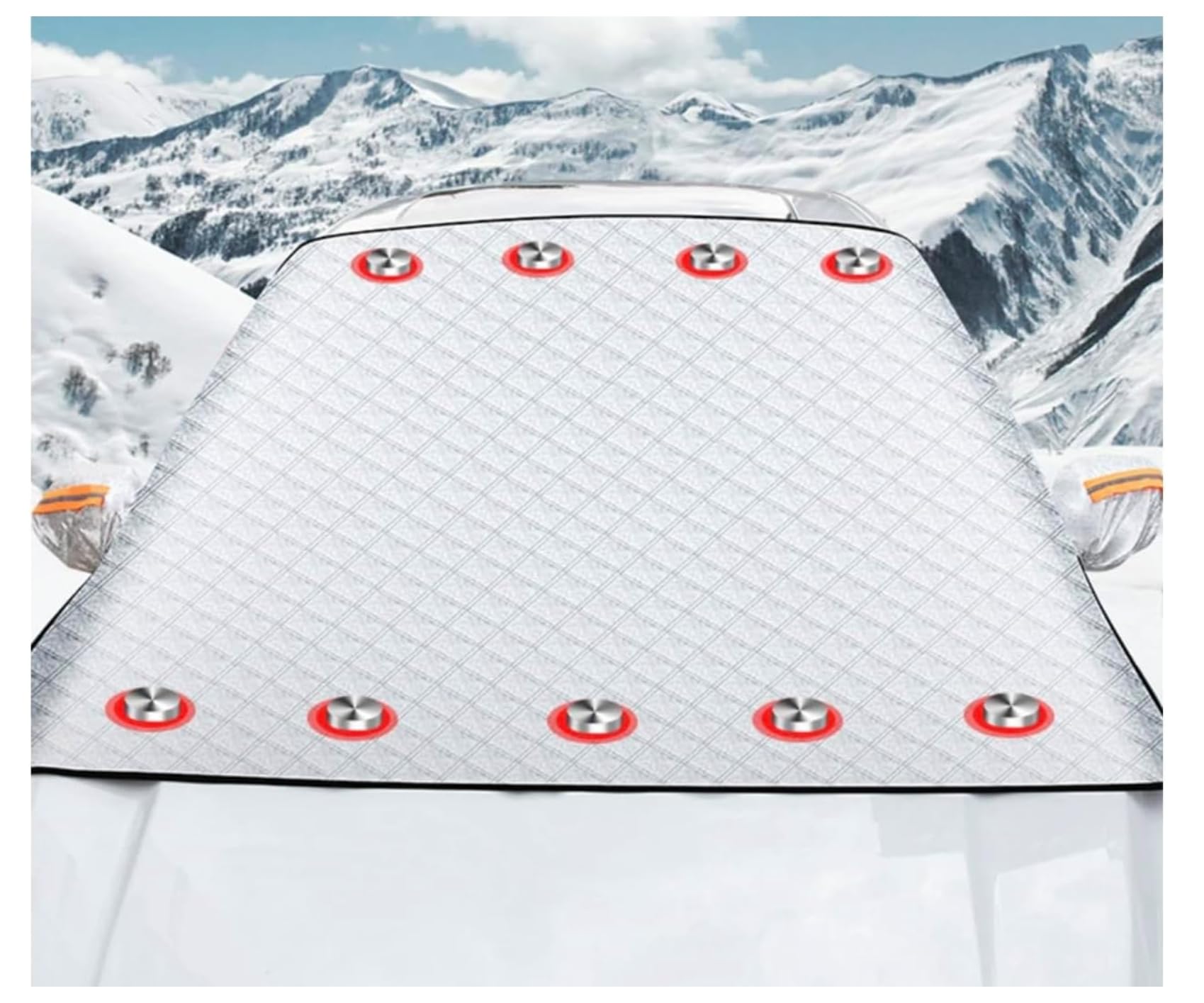 Auto Windschutzscheibenabdeckung Frontscheibenabdeckung Frontscheibe | Frostschutz Sonnenschutz Schneeschutz Eisschutz | Mit 9 Starken Magneten | Reflektorstreifen | 225 x 110 cm | Für SUV Auto Windschutzscheibenabdeckung Frontscheibenabdeckung Frontscheibe | Frostschutz Sonnenschutz Schneeschutz Eisschutz | Mit 9 Starken Magneten | Reflektorstreifen | 225 x 110 cm | Für SUV von Panlouting