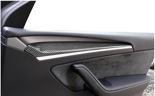 Autotürverkleidung Selbstklebender Zierstreifen Haustüren Innendekoration Autotür Innenverkleidung für Tesla Model 3 / Y (Kohlefaser) von Panlouting