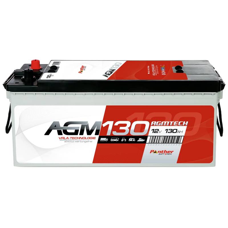 Panther AGM130 Solarbatterie 12V 130Ah Solar Versorgung Antrieb Boot AGM Batterie von Panther