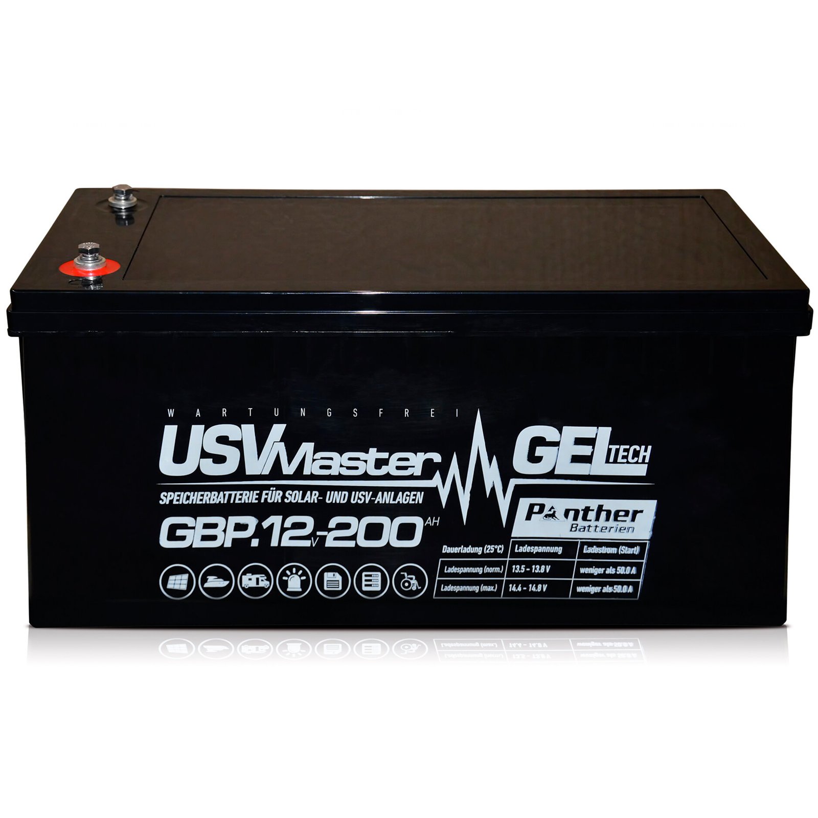 Panther Bleiakku GEL 12V 200Ah Batterie USV Gelakku Solar Versorger 180Ah 190Ah Panther Bleiakku GEL 12V 200Ah Batterie USV Gelakku Solar Versorger 180Ah 190Ah von Panther