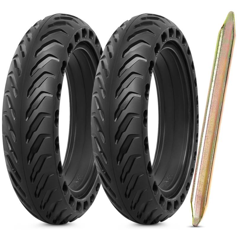 PaoWin 2PCS 8 1/2 E-Scooter Reifen 8.5x2.0 50/75-6.1 Vollqummireifen 8.5 zoll kompatibel mit Ersatzreifen Mongoose M150/M200, XIAOMI MI 3/M365/Pro 2/1S Scooter Reifen Mit 1 Werkzeug von PaoWin