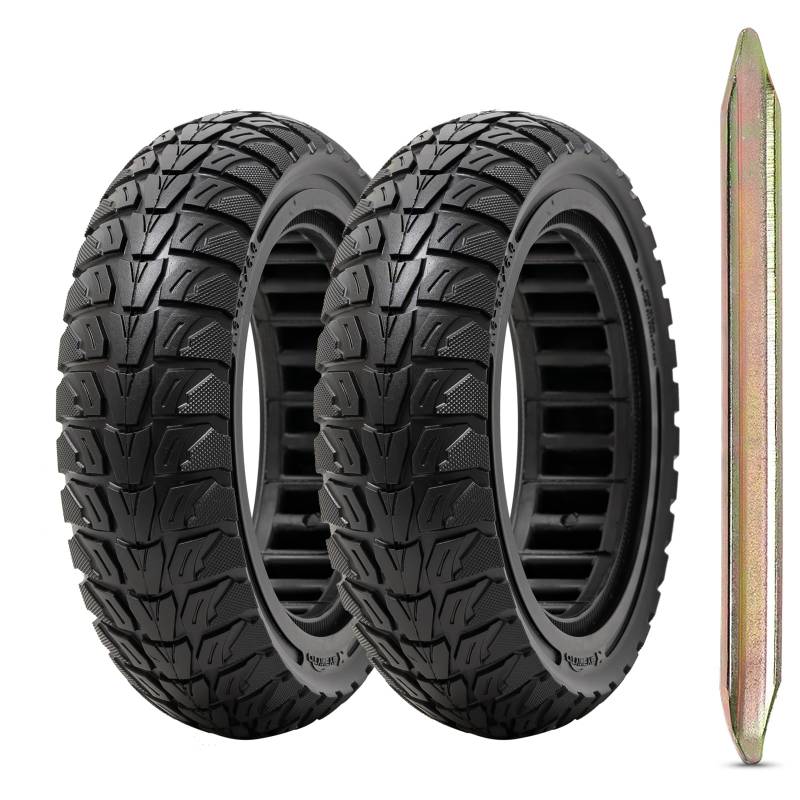 PaoWin 2PCS 9.5x2.5-6.1 E-Scooter Reifen 9.5 zoll Vollqummireifen, kompatibel mit ersatzreifen NIU KQi3 Pro/Max/Sport Elektroroller Scooter Reifen Mit 1 Werkzeug von PaoWin