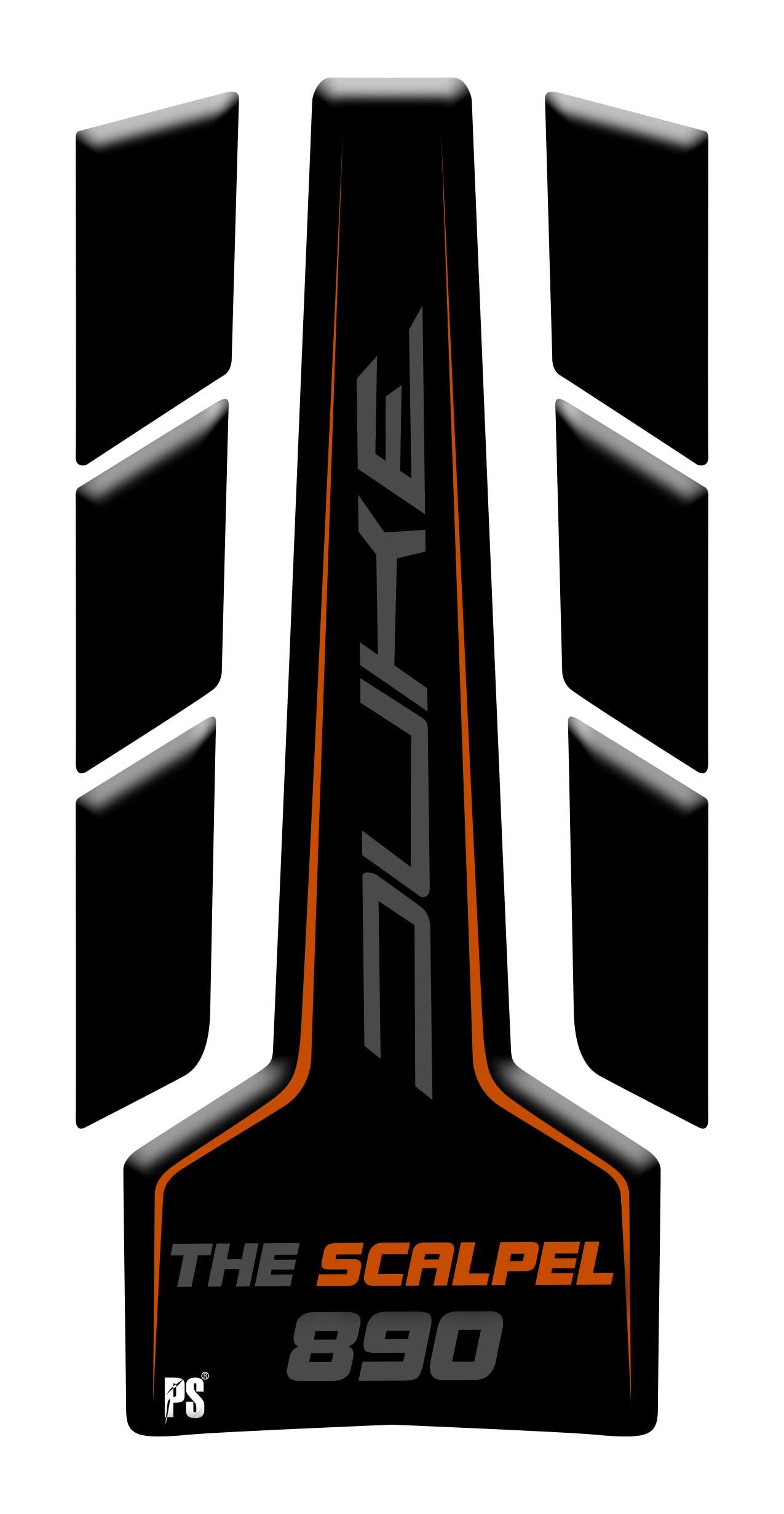 Paraserbatoio.it Aufkleber mit 3D-Effekt, Tankschutz aus Harz, kompatibel mit KTM Duke 890 - Tankpad - Farbe Schwarz v2 Paraserbatoio.it Aufkleber mit 3D-Effekt, Tankschutz aus Harz, kompatibel mit KTM Duke 890 - Tankpad - Farbe Schwarz v2 von Paraserbatoio.it