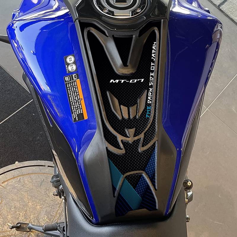 Paraserbatoio.it Harz-Aufkleber mit 3D-Effekt, für Motorrad, kompatibel mit Yamaha MT-07 ab 2021 (ICON Blue, kompletter Tankschutz) von Paraserbatoio.it