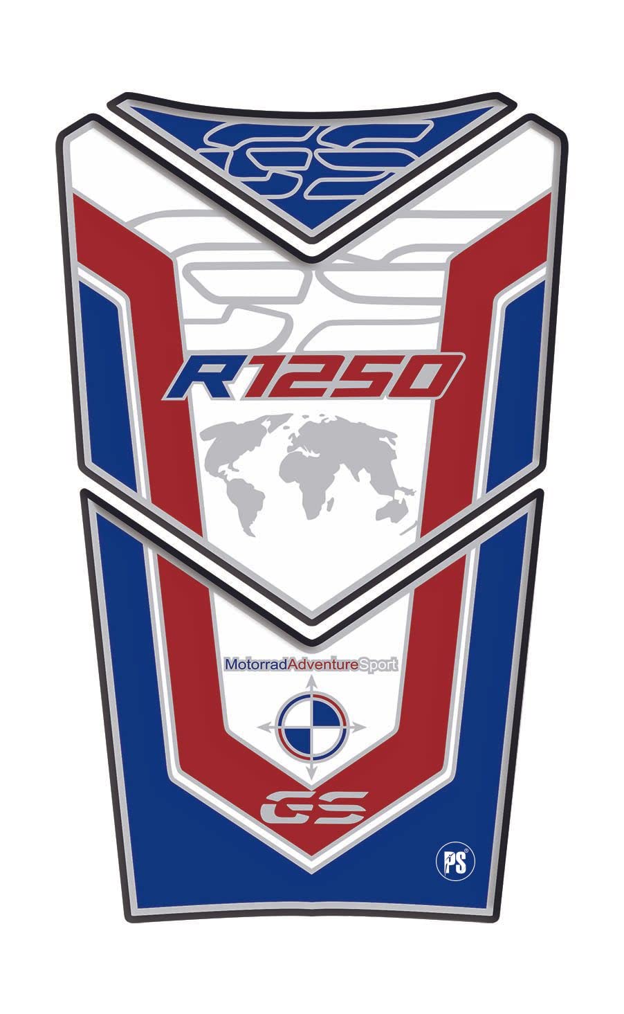 Paraserbatoio.it KLEBEHARZ TANK PAD 3D EFFEKT, FÜR MOTORRÄDER KOMPATIBEL MIT BMW R1250GS Adventure 2019 color silver Paraserbatoio.it KLEBEHARZ TANK PAD 3D EFFEKT, FÜR MOTORRÄDER KOMPATIBEL MIT BMW R1250GS Adventure 2019 color silver von Paraserbatoio.it