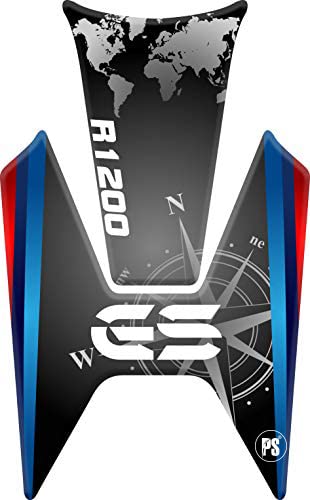 Paraserbatoio.it Tankpad aus Kunstharz, 3D-Effekt, für Motorräder, kompatibel mit BMW R1200 GS 2013-2019, R 1200 (Black-Blue-Red) von Paraserbatoio.it