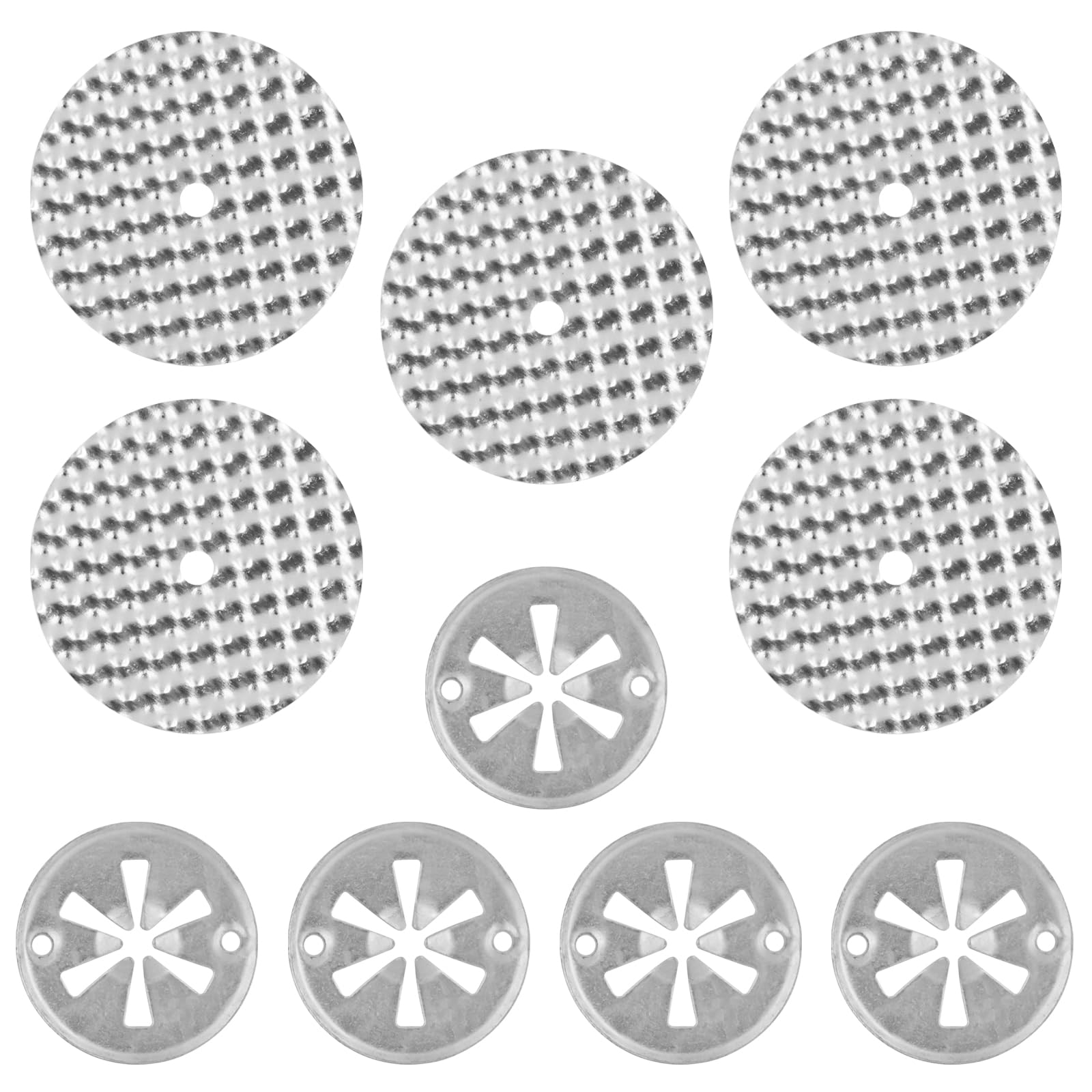 10 Stück Hitzeschutzplatte Reparatursatz für Auto, Hitzeschutzblech (52mm) Klemmscheiben,Hitzeschutzblech(30mm), 5 Sets Hitzeschutzblech Auspuff Reparatursatz Kompatibel mit N90335004 von Parastar