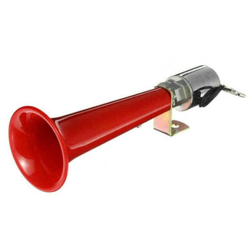 Universeller 12 / 24V Super lauter Lufthorn Trompete 180DB Lautsprecher für Auto LKW Bootszug, rot (nicht im Lieferumfang enthalten Kompressor) von Parayung