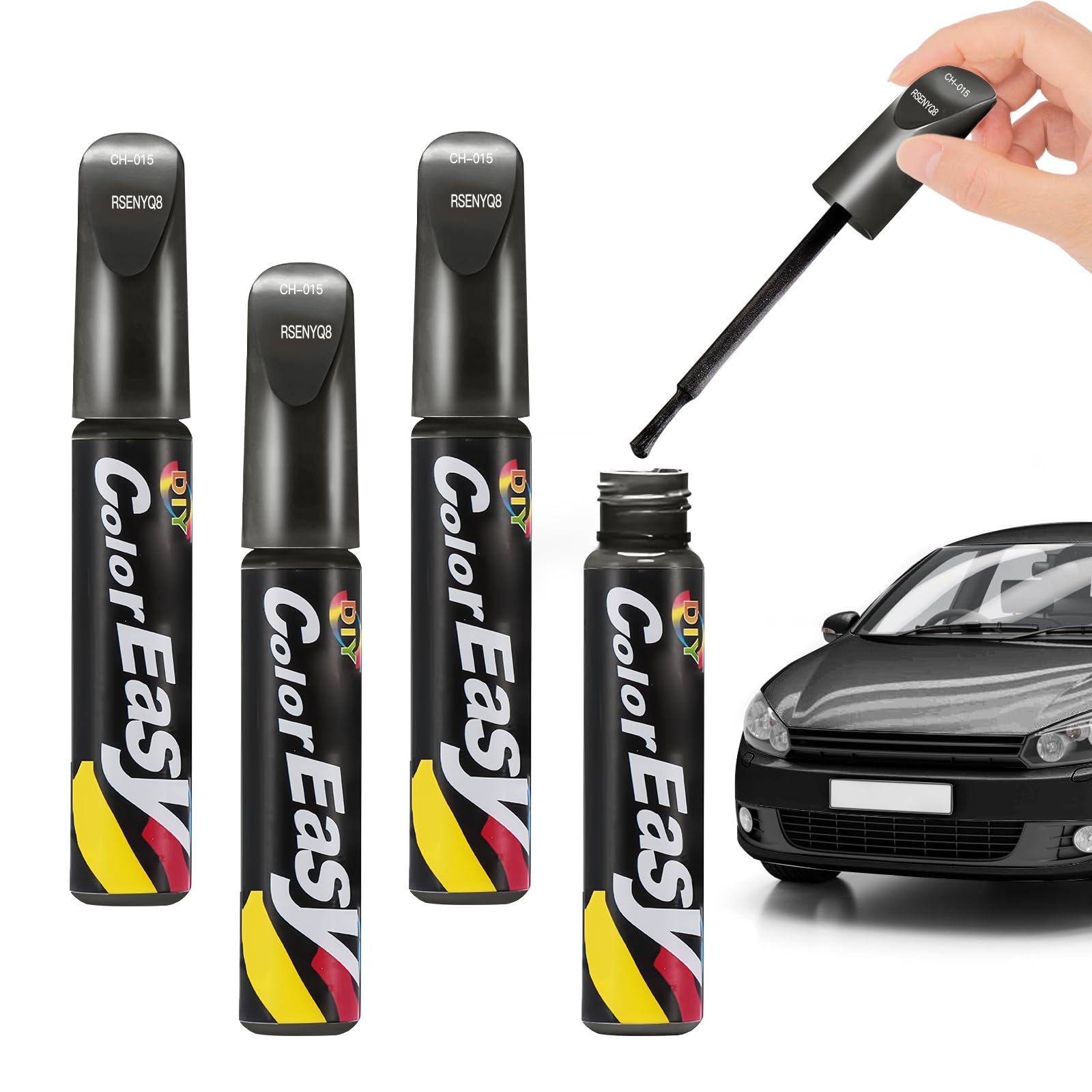 Pardofelis 4 Stück Lackstift Auto Schwarz, 12ml Auto Reparatur Lack Auto Pinsel, Auto Kratzer Reparatur Stift, Lackreparaturstift für Auto Kratzer Reparatur Pardofelis 4 Stück Lackstift Auto Schwarz, 12ml Auto Reparatur Lack Auto Pinsel, Auto Kratzer Reparatur Stift, Lackreparaturstift für Auto Kratzer Reparatur von Pardofelis